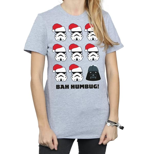 Star Wars Dam/kvinnor Christmas Humbug Boyfriend T-shirt i bomull