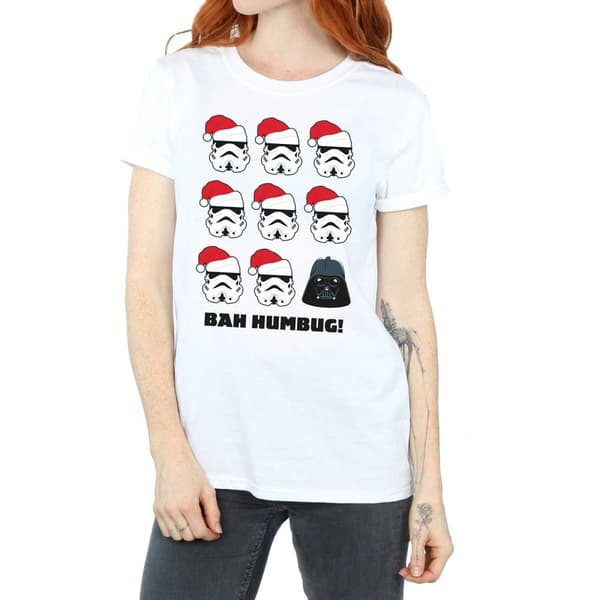 Star Wars Womens/Ladies Christmas Humbug Cotton Boyfriend T-Shirt