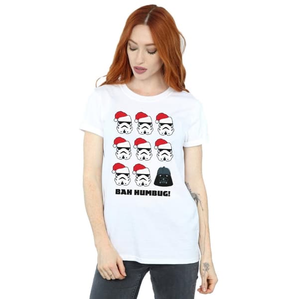 Star Wars Womens/Ladies Christmas Humbug Cotton Boyfriend T-Shirt