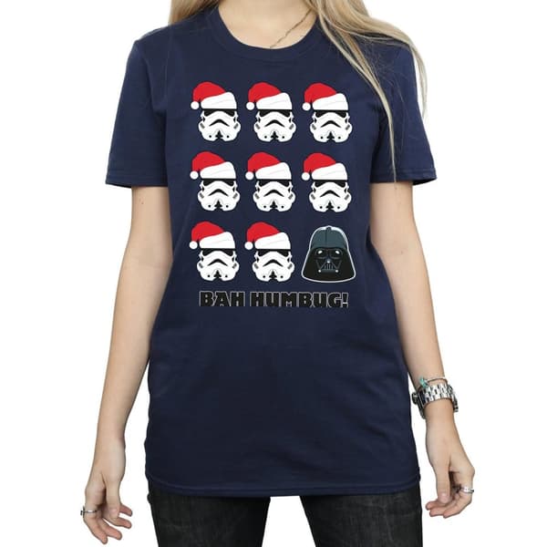 Star Wars Womens/Ladies Christmas Humbug Cotton Boyfriend T-Shirt