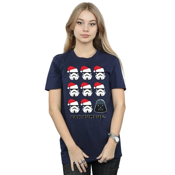 Star Wars Womens/Ladies Christmas Humbug Cotton Boyfriend T-Shirt