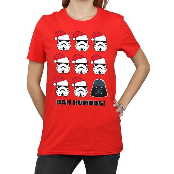 Star Wars Womens/Ladies Christmas Humbug Cotton Boyfriend T-Shirt