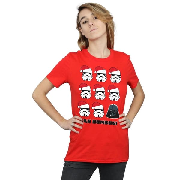 Star Wars Womens/Ladies Christmas Humbug Cotton Boyfriend T-Shirt