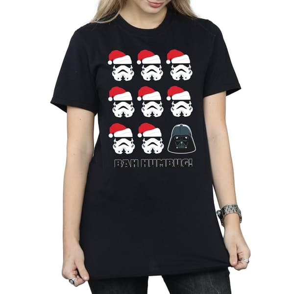 Star Wars Dam/kvinnor Christmas Humbug Boyfriend T-shirt i bomull