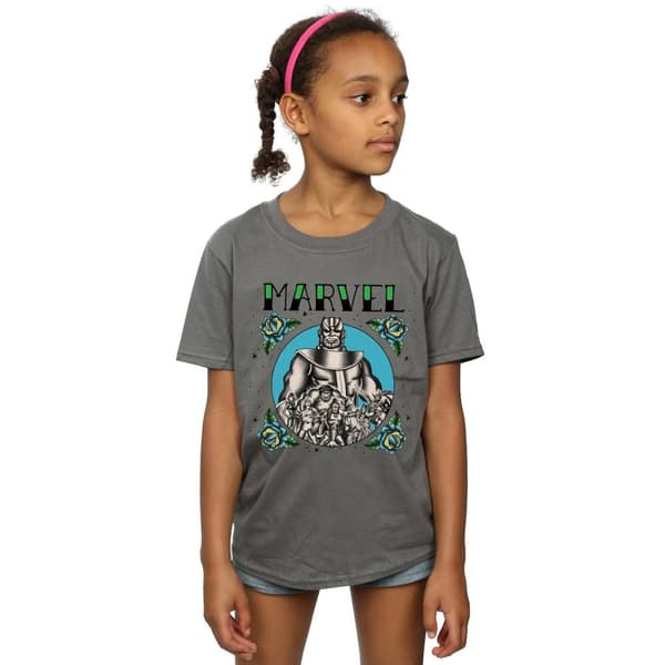 Marvel Girls Avengers Group Tattoo Cotton T-Shirt