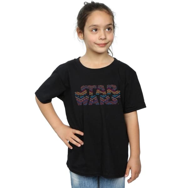 Star Wars Girls Colour Aztec Logo Cotton T-Shirt