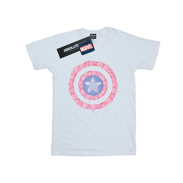 Marvel T-shirt med blommig sköld från Captain America för pojkar