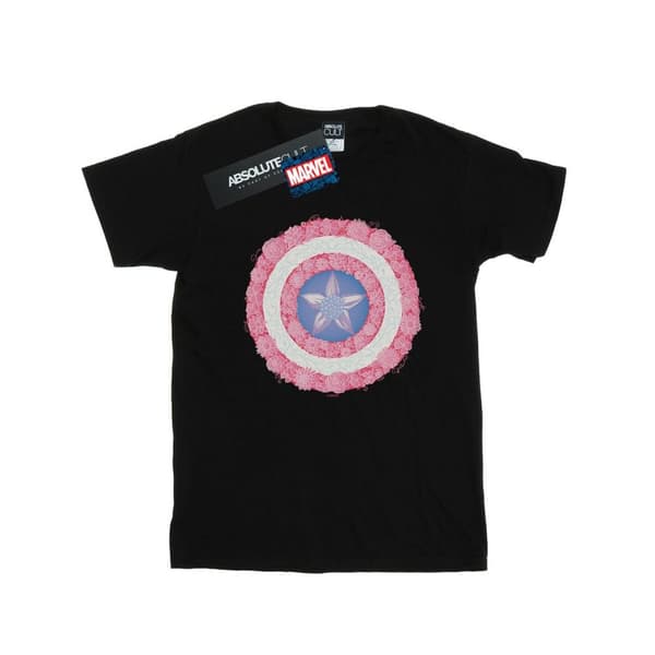 Marvel T-shirt med blommig sköld från Captain America för pojkar