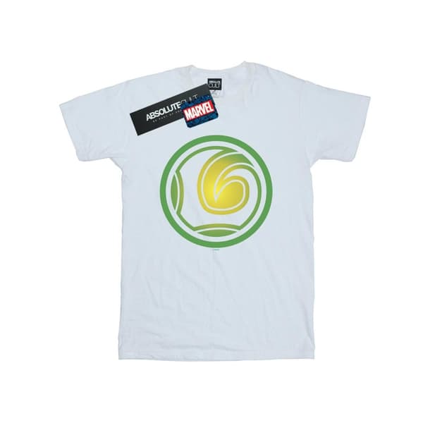 Marvel Girls Loki Symbol Cotton T-Shirt White 9-11 Years