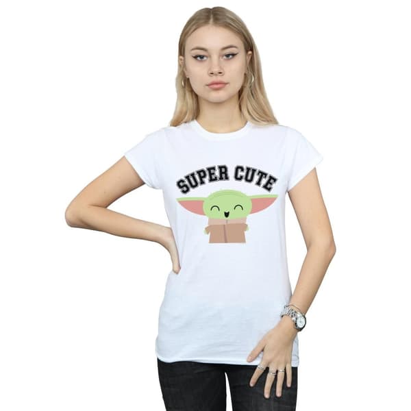Star Wars Womens/Ladies The Mandalorian Super Cute Cotton T-Shirt