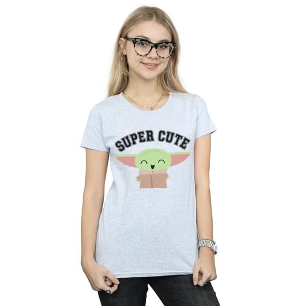 Star Wars Womens/Ladies The Mandalorian Super Cute Cotton T-Shirt