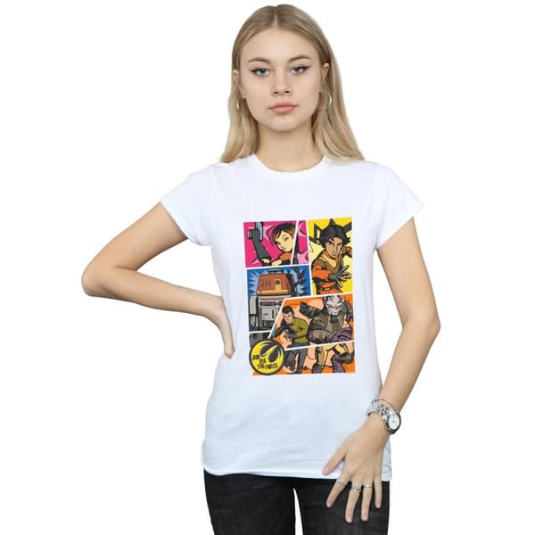 Star Wars Womens/Ladies Rebels Comic Strip Cotton T-Shirt