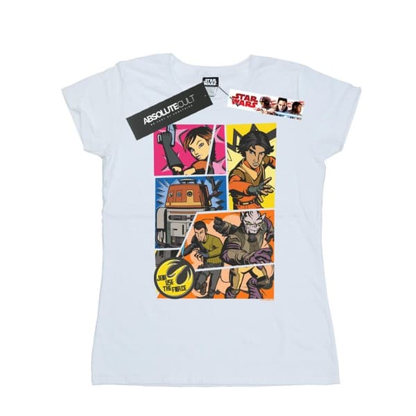 Star Wars Womens/Ladies Rebels Comic Strip Cotton T-Shirt