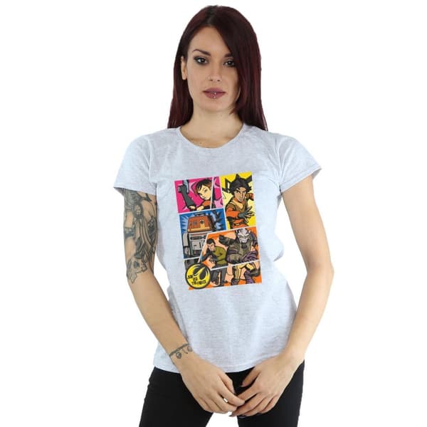 Star Wars Womens/Ladies Rebels Comic Strip Cotton T-Shirt