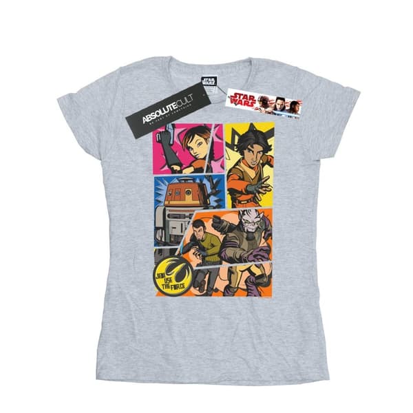 Star Wars Womens/Ladies Rebels Comic Strip Cotton T-Shirt