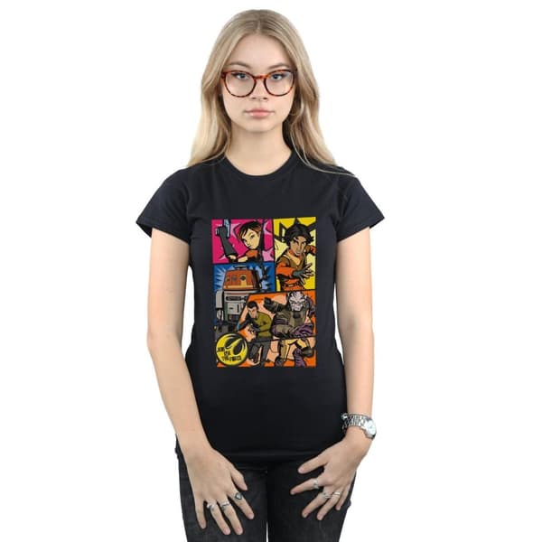 Star Wars Womens/Ladies Rebels Comic Strip Cotton T-Shirt