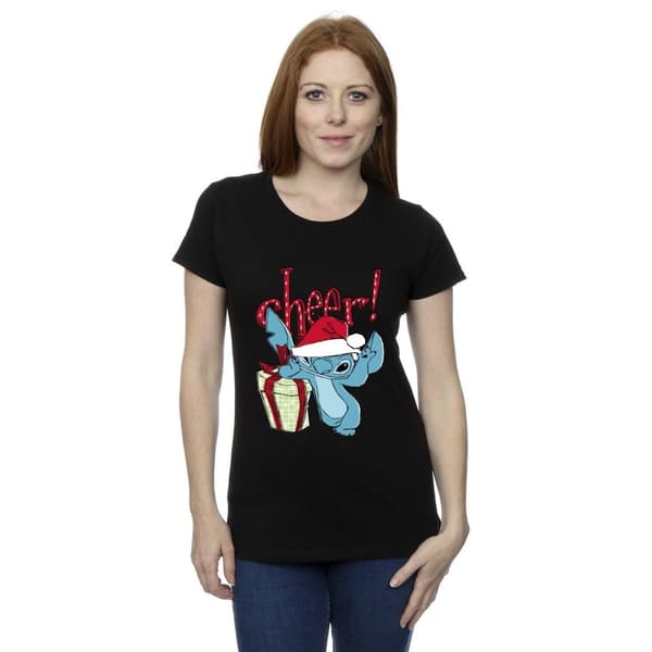 Disney Womens/Ladies Lilo And Stitch Cheer Cotton T-Shirt