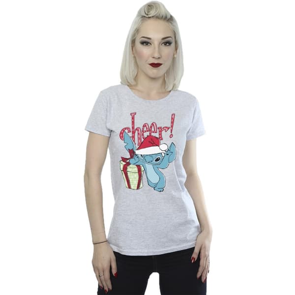 Disney Womens/Ladies Lilo And Stitch Cheer Cotton T-Shirt
