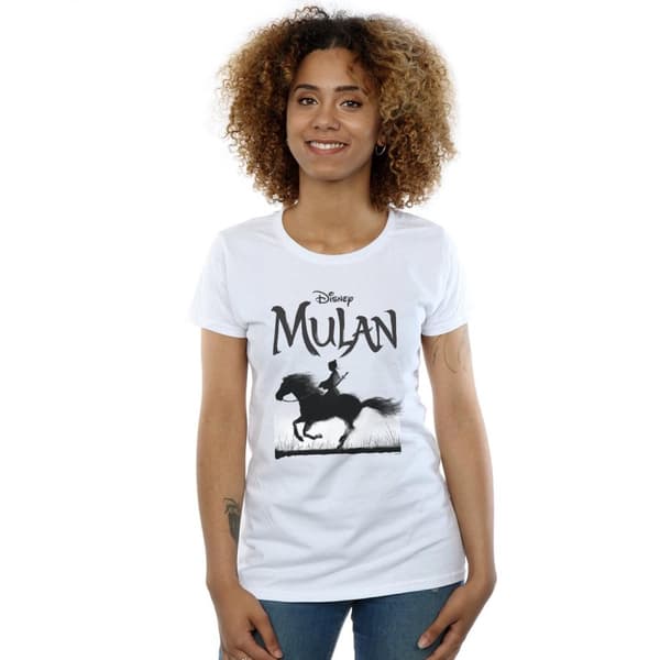Disney Womens/Ladies Mulan Movie Mono Horse Cotton T-Shirt