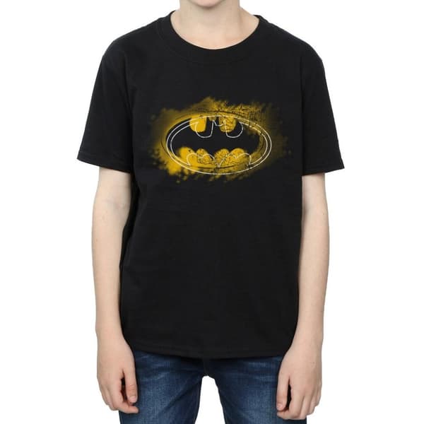 DC Comics Boys Batman Spray Logo T-Shirt