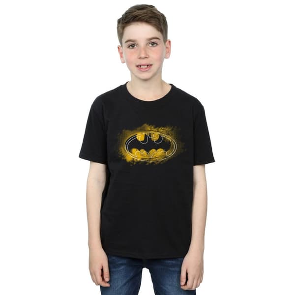DC Comics Boys Batman Spray Logo T-Shirt