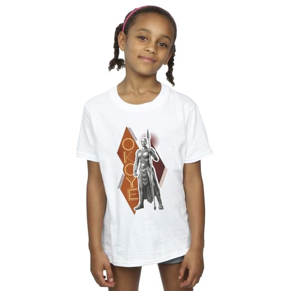 Marvel Wakanda Forever Okoye Stance bomulls-T-shirt för flickor