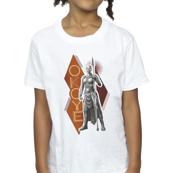 Marvel Wakanda Forever Okoye Stance bomulls-T-shirt för flickor