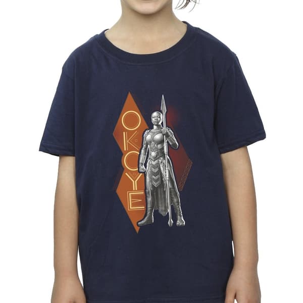Marvel Wakanda Forever Okoye Stance bomulls-T-shirt för flickor