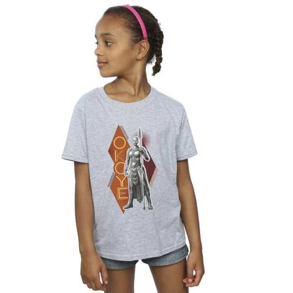 Marvel Wakanda Forever Okoye Stance bomulls-T-shirt för flickor