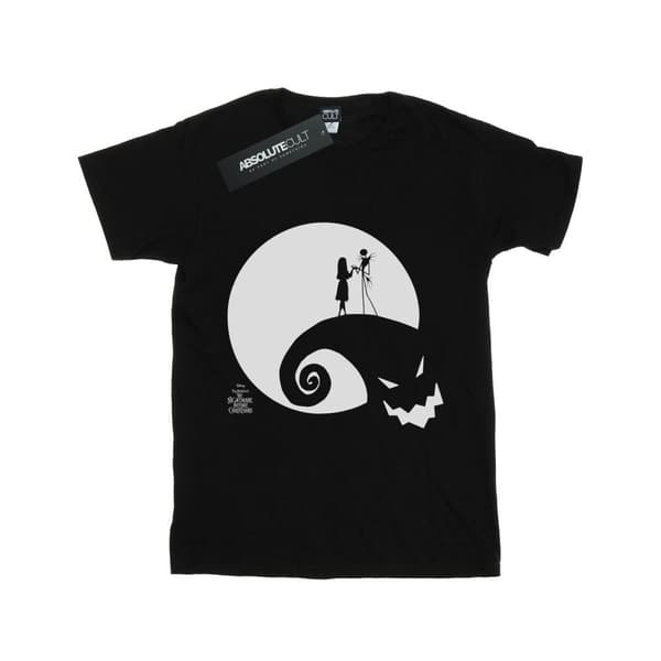 Disney Womens/Ladies Nightmare Before Christmas Moon Oogie Boogie Cotton Boyfriend T-Shirt