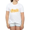 Miniatyrbillede 3 af 5: Marvel Girls Avengers Infinity War Orange Logo Cotton T-Shirt