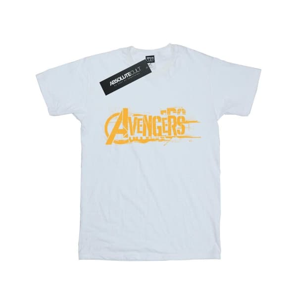 Marvel Girls Avengers Infinity War Orange Logo Cotton T-Shirt