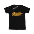 Miniatyrbillede 1 af 5: Marvel Girls Avengers Infinity War Orange Logo Cotton T-Shirt