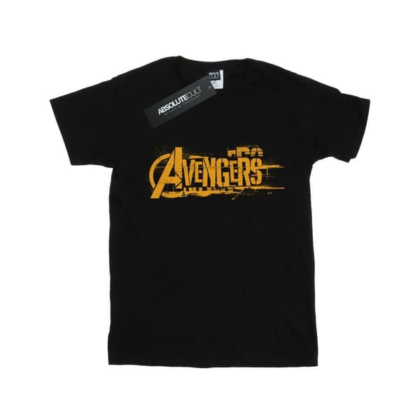 Marvel Girls Avengers Infinity War Orange Logo Cotton T-Shirt