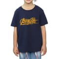 Miniatyrbillede 3 af 5: Marvel Girls Avengers Infinity War Orange Logo Cotton T-Shirt
