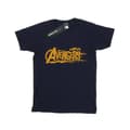 Miniatyrbillede 1 af 5: Marvel Girls Avengers Infinity War Orange Logo Cotton T-Shirt