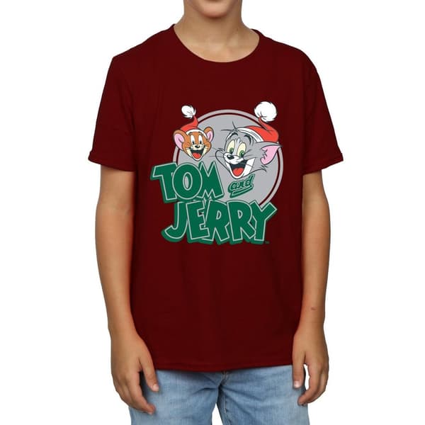 Tom And Jerry Boys Christmas Greetings T-Shirt