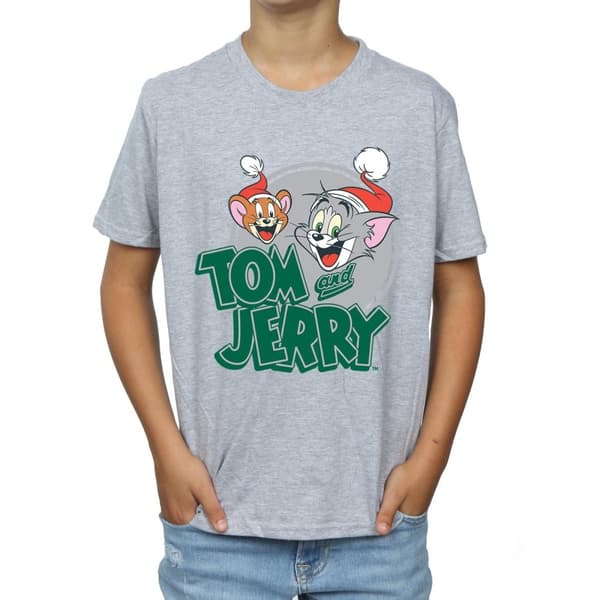 Tom And Jerry Boys Christmas Greetings T-Shirt