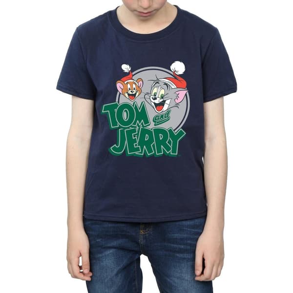 Tom And Jerry Boys Christmas Greetings T-Shirt