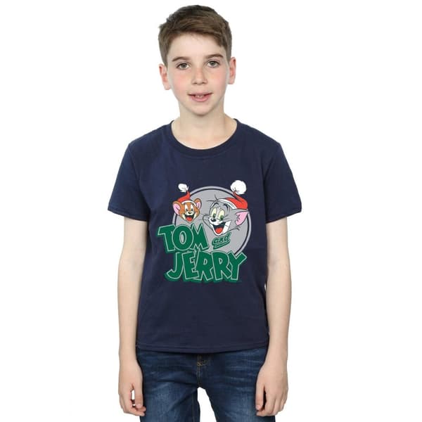 Tom And Jerry Boys Christmas Greetings T-Shirt