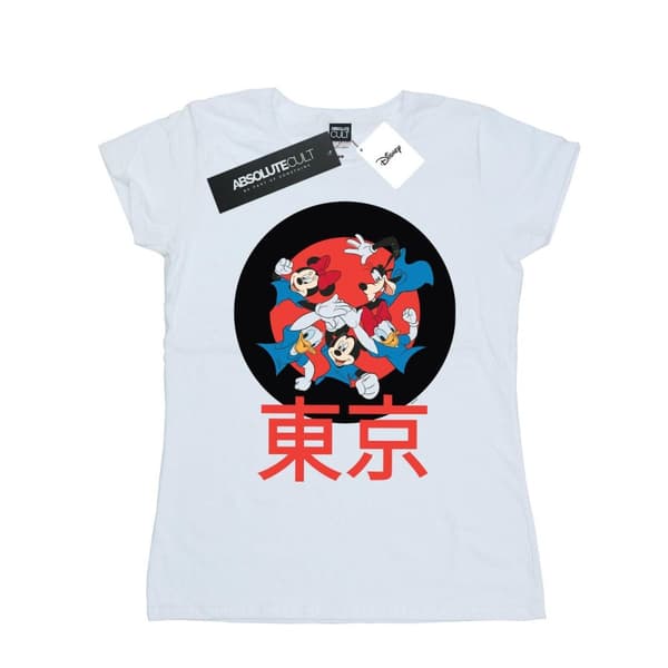 Disney Womens/Ladies Mickey Mouse Team Huddle Cotton T-Shirt
