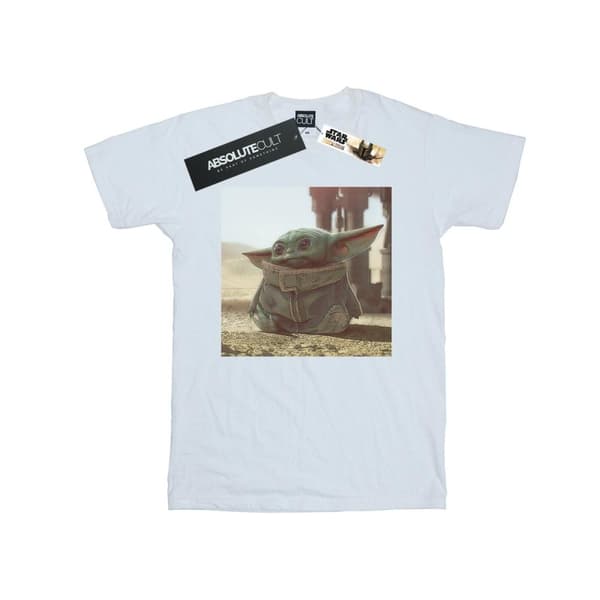 Star Wars Mens - The Mandalorian - The Child Scene T-shirt White M