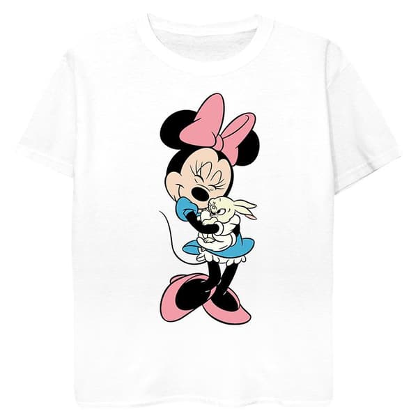Disney Minnie Mouse Bunny Hug T-shirt i bomull för flickor White 7-8 Years