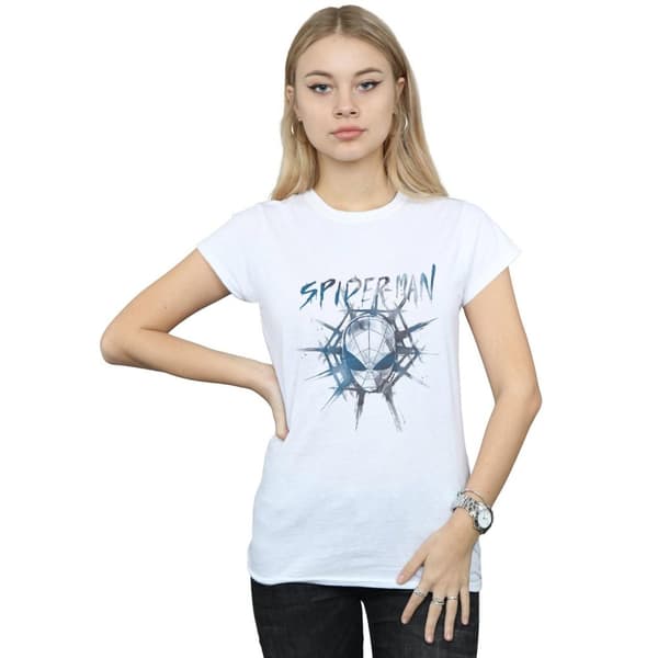 Marvel Dam/Tjej Spider-Man Web Fade Bomulls-T-shirt