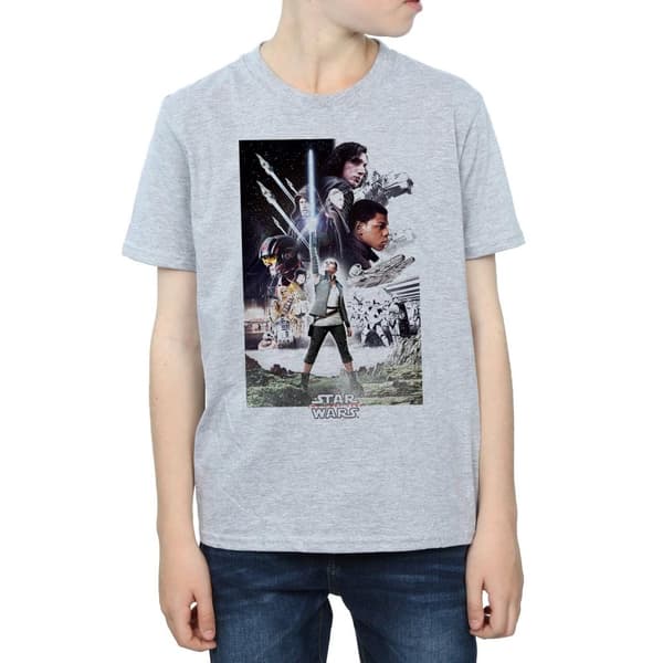 Star Wars Pojkar - The Last Jedi - T-shirt med karaktärsaffisch