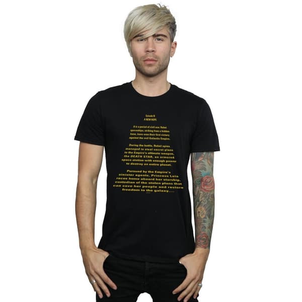 Star Wars Mens A New Hope Opening Crawl T-Shirt