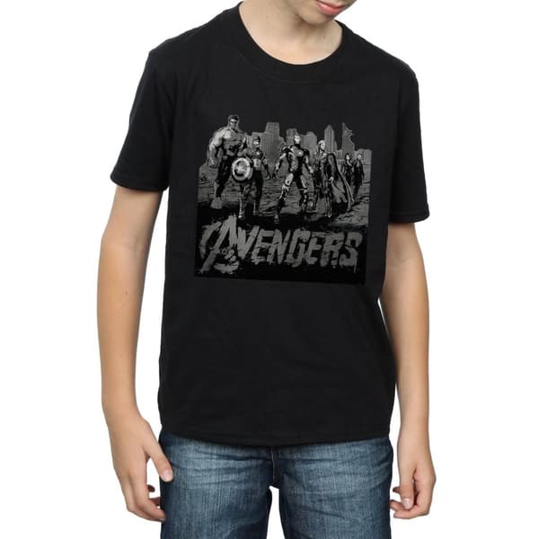 Marvel Boys Avengers Mono Team Art T-Shirt