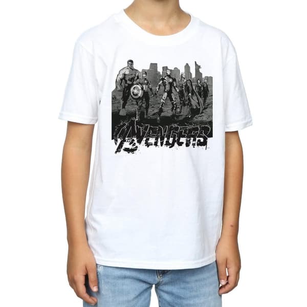 Marvel Boys Avengers Mono Team Art T-Shirt
