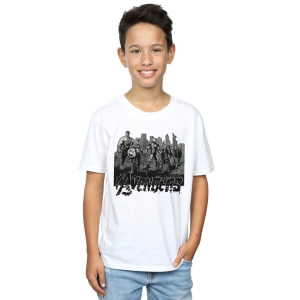 Marvel Boys Avengers Mono Team Art T-Shirt