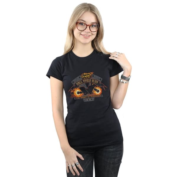 Marvel Womens/Ladies Ghost Rider Hell Cycle Club Cotton T-Shirt